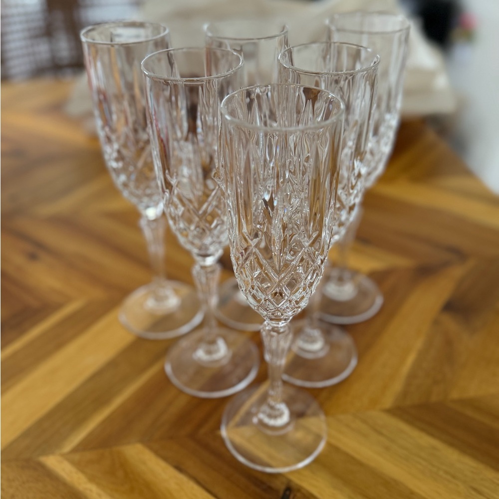 Marquis by Waterford Markham crystal champagne flutes set of 6